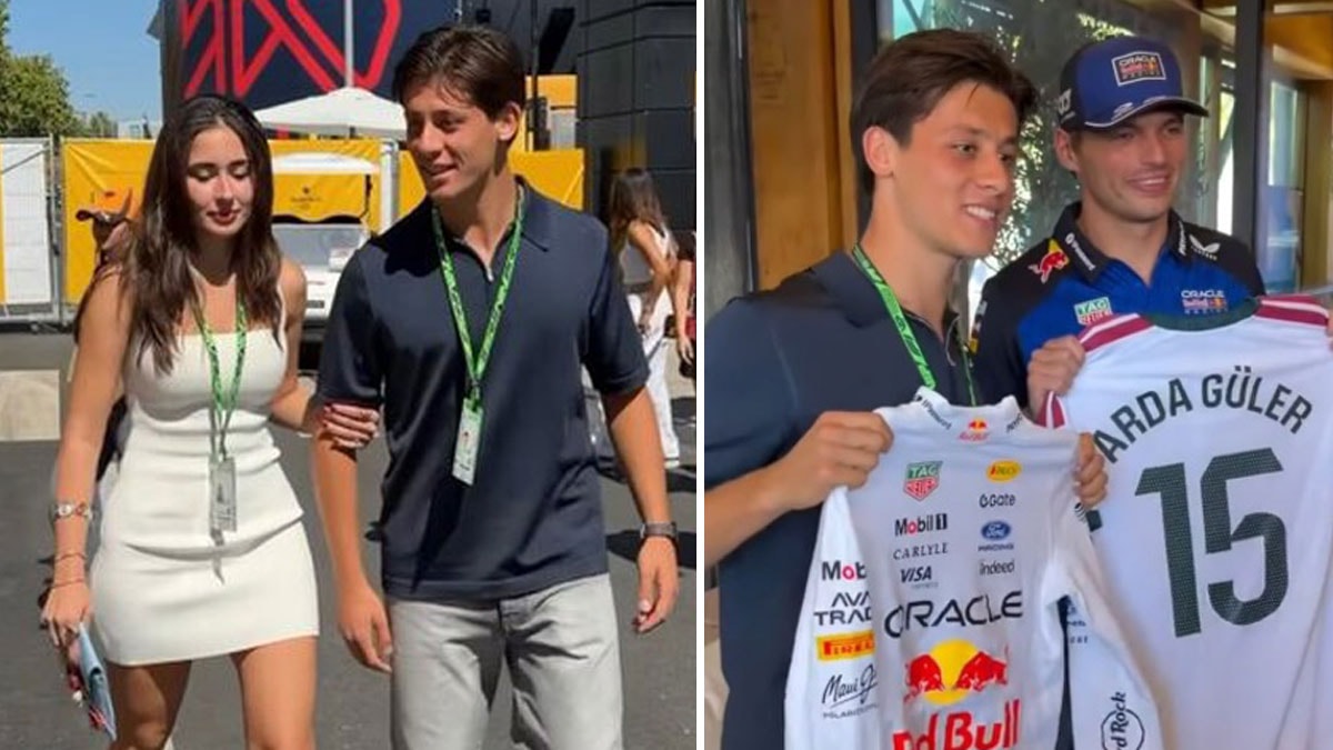 Arda Güler sevgilisi Duru Nayman’la Formula 1’de: Max Verstappen’le forma takası